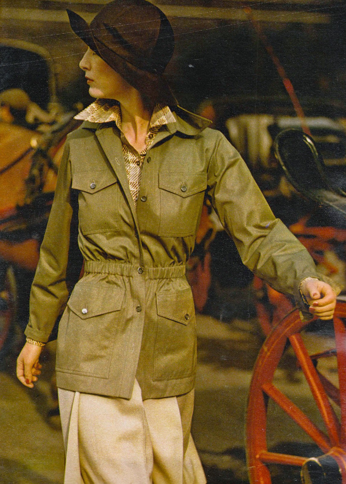 Saint Laurent Rive Gauche Spring 1972 Cotton Safari Jacket