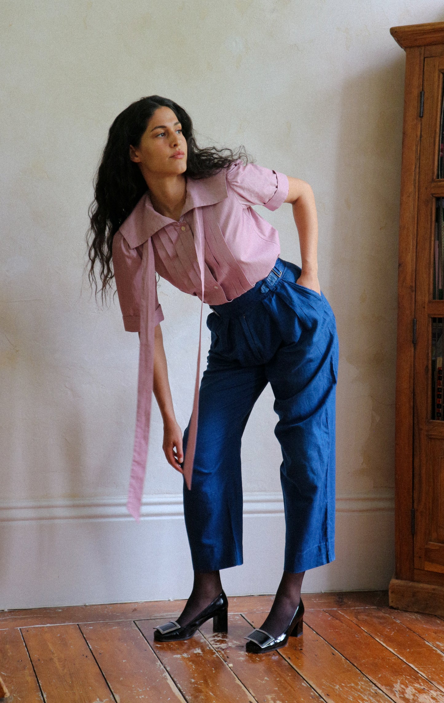 Kenzo Jeans 1990s Linen Slim Trousers