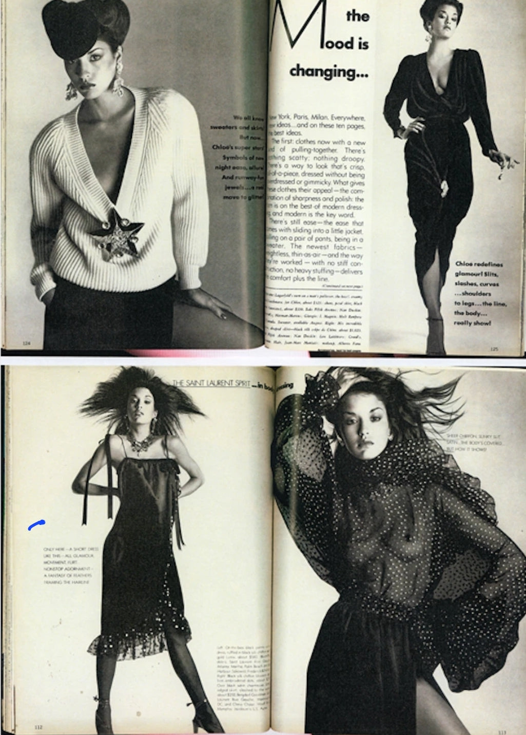 Yves Saint Laurent Fall 1978 Velvet and Lurex Wrap Dress