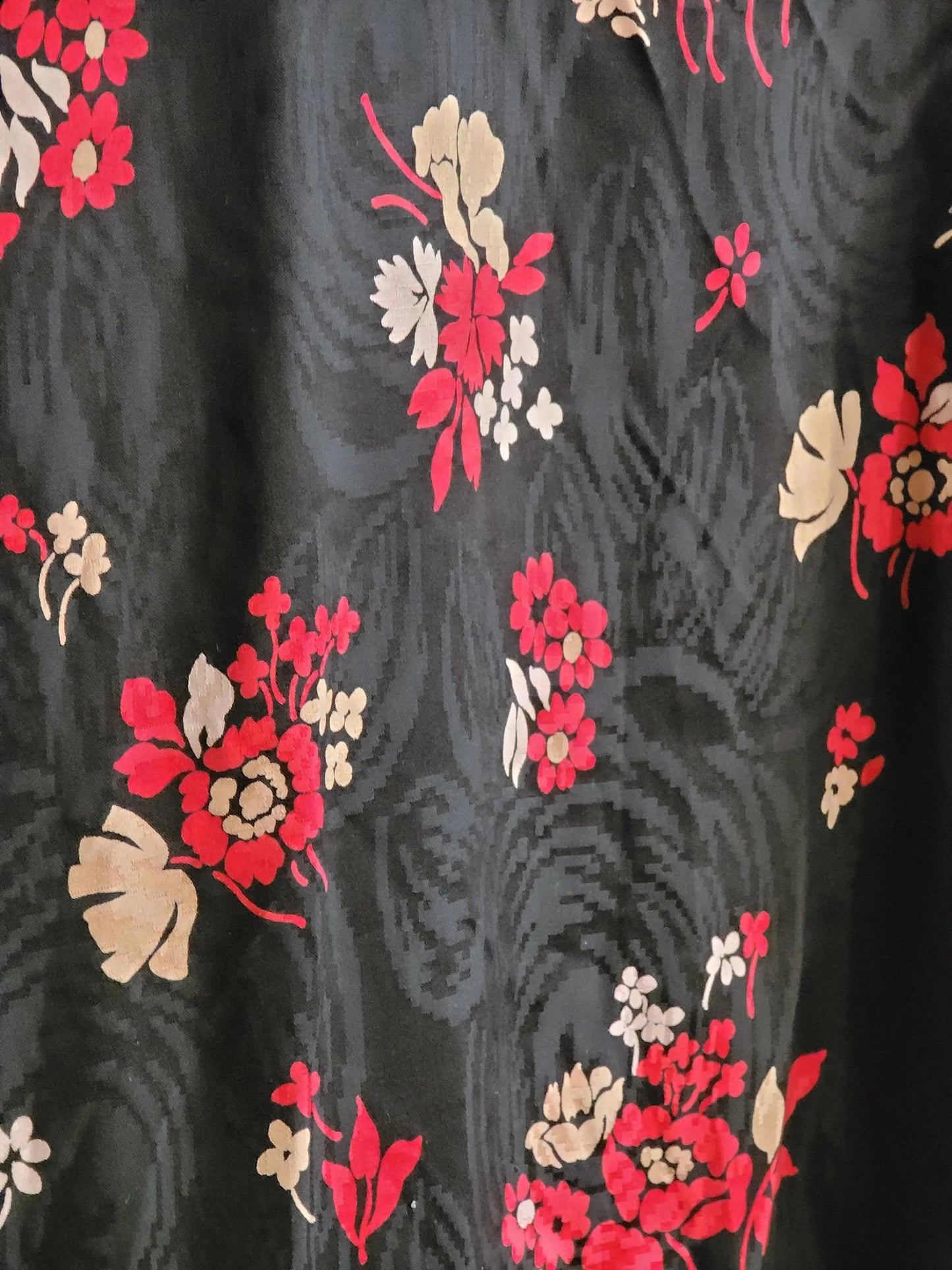 Lanvin Boutique Jacquard Silk Black Tunic early 1970s