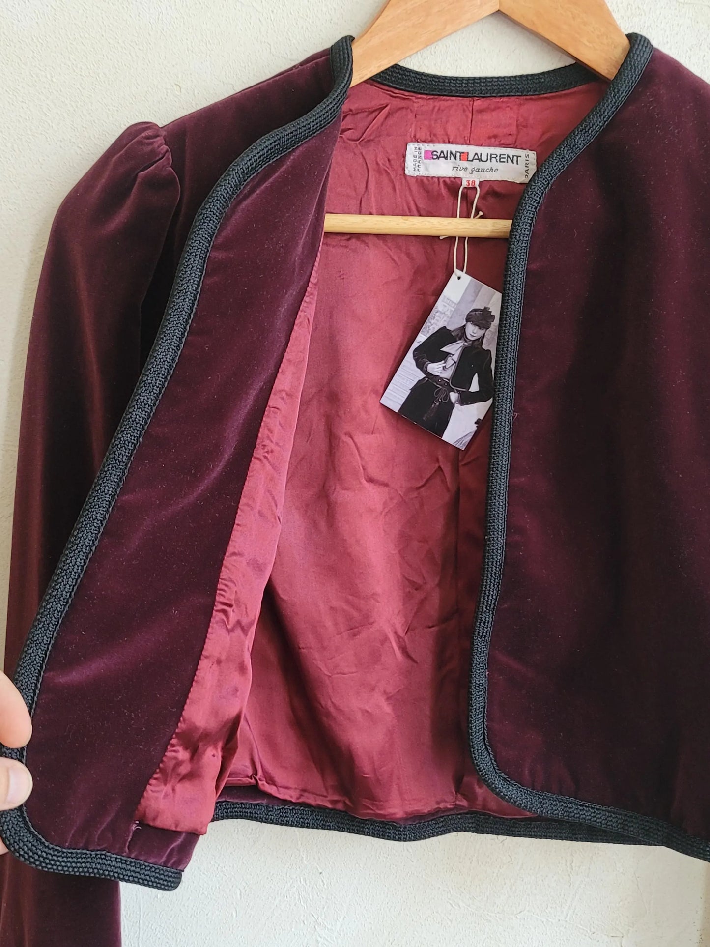 Saint Laurent Rive Gauche Fall 1979 Velvet Jacket
