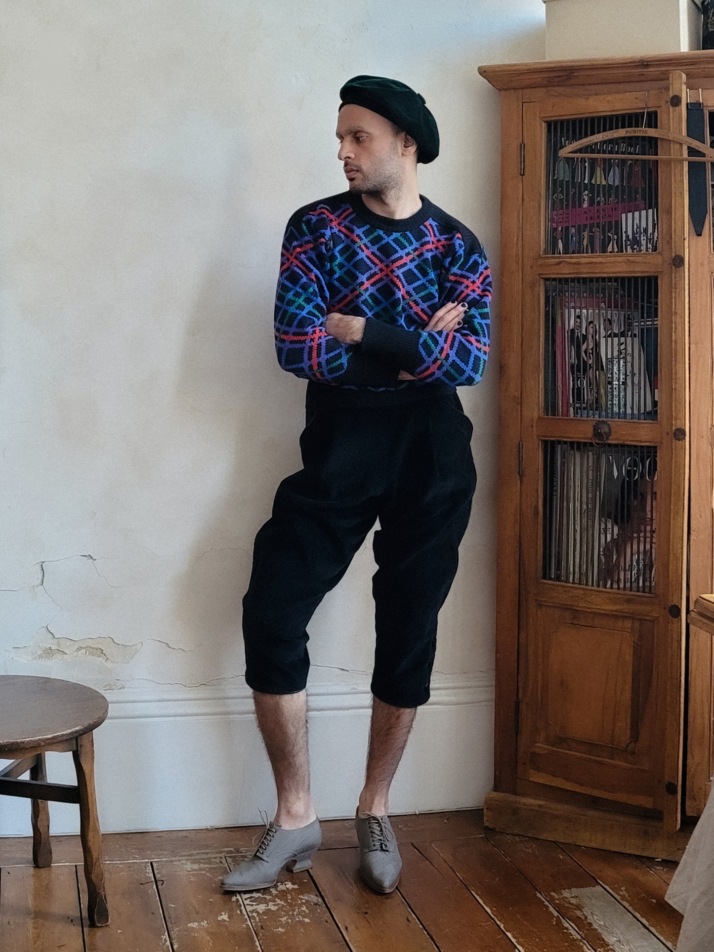 Yves Saint Laurent Fall 1985 Argyll Sweater Size S/M