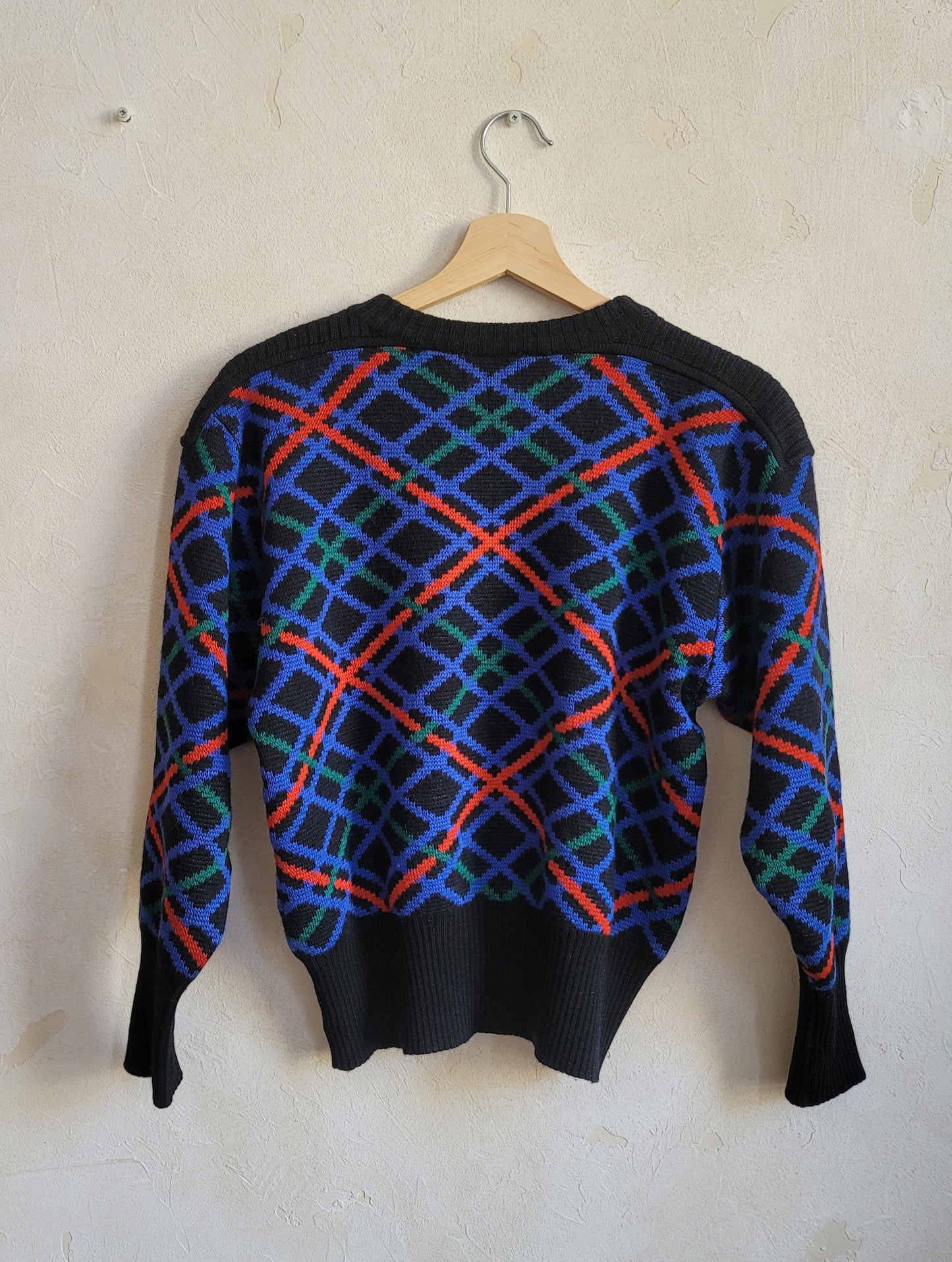 Yves Saint Laurent Fall 1985 Argyll Sweater Size S/M