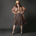 Saint Laurent Rive Gauche Fall 1971 Wool Printed Skirt