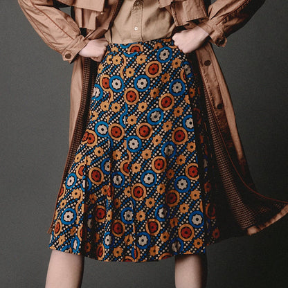 Saint Laurent Rive Gauche Fall 1971 Wool Printed Skirt