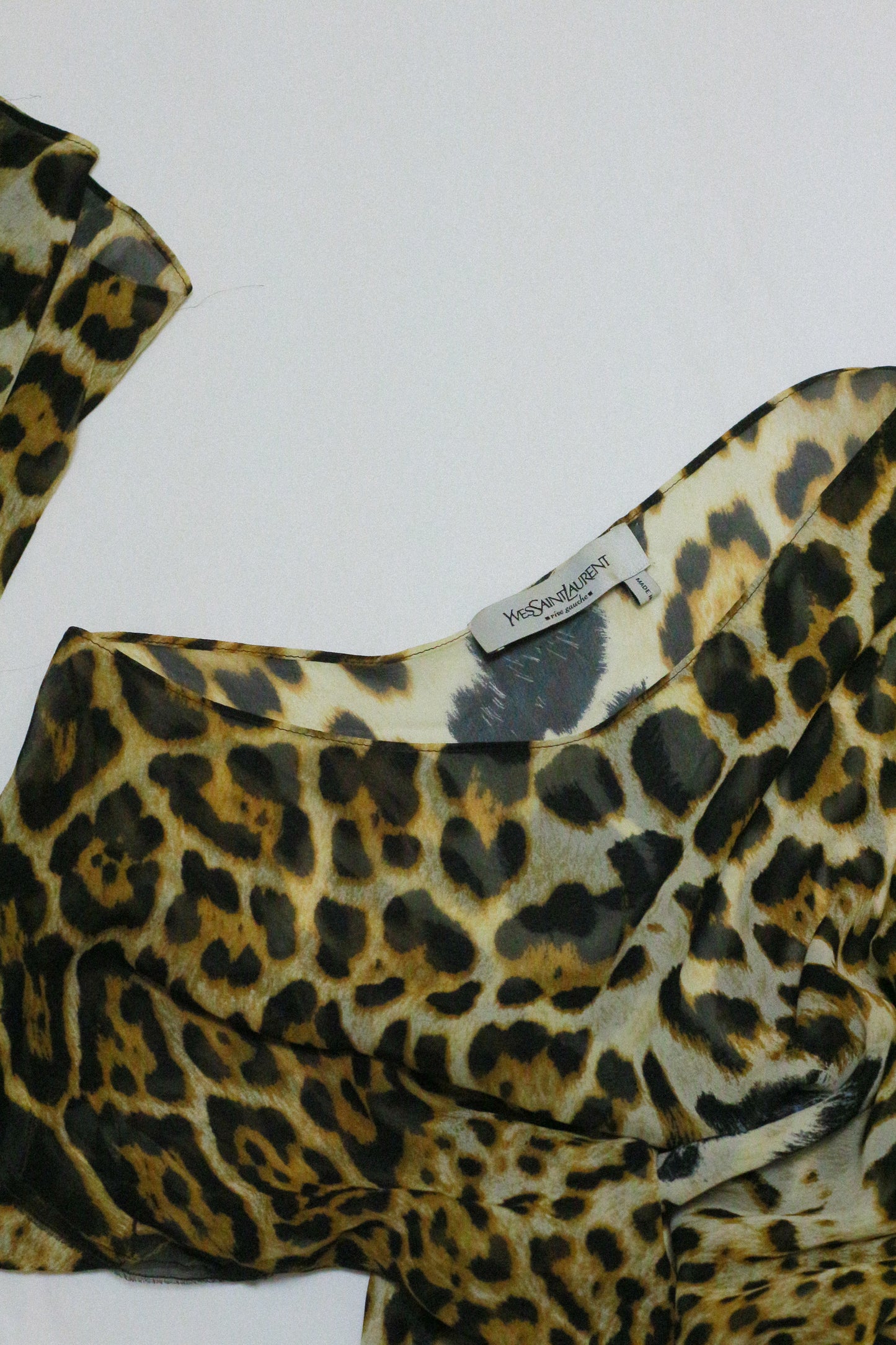 Yves Saint Laurent Tom Ford Leopard Silk Top 2003