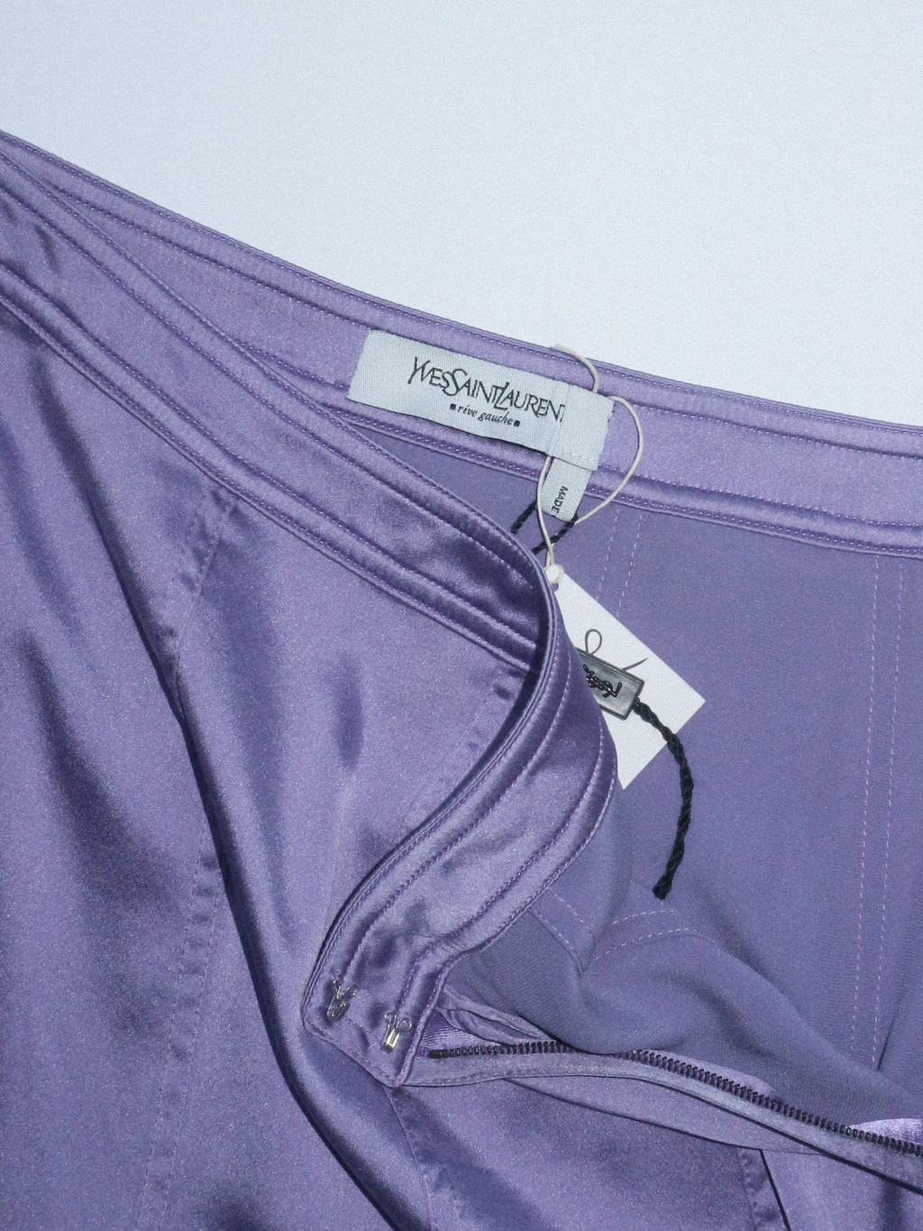 Yves Saint Laurent Tom Ford Fall 2003 Silk Lilac Skirt