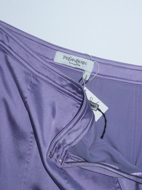 Yves Saint Laurent Tom Ford Fall 2003 Silk Lilac Skirt