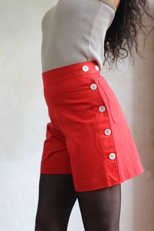 Saint Laurent Rive Gauche Spring 1979 Cotton Shorts