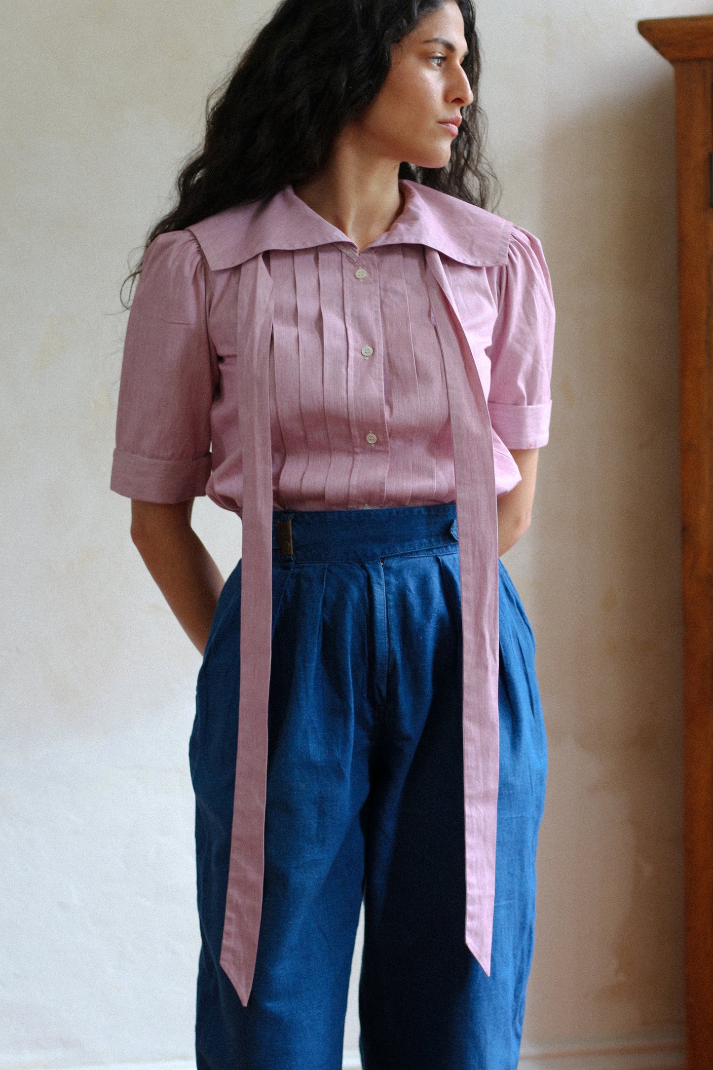 Kenzo Jeans 1990s Linen Slim Trousers
