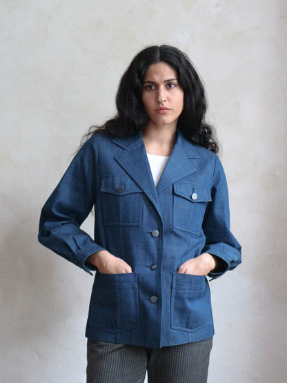 Yves Saint Laurent Spring 1974 Denim Tailored Jacket