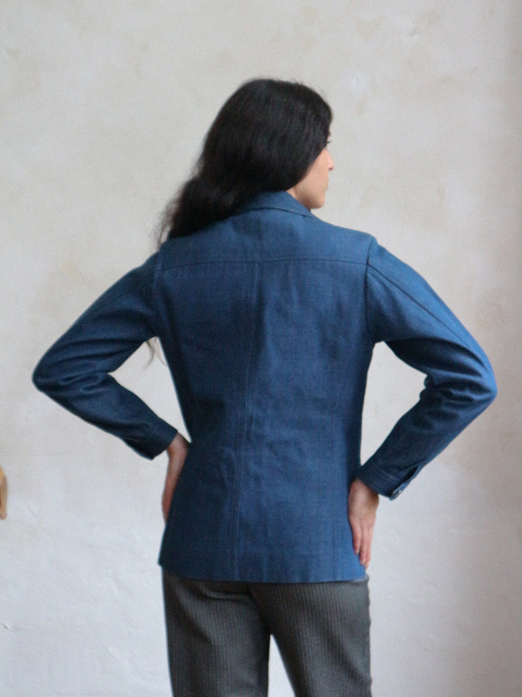 Yves Saint Laurent Spring 1974 Denim Tailored Jacket