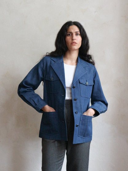 Yves Saint Laurent Spring 1974 Denim Tailored Jacket