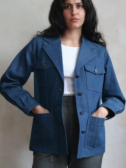 Yves Saint Laurent Spring 1974 Denim Tailored Jacket