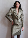 Yves Saint Laurent Gold Brocade Jacket and Skirt FW1986