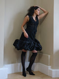 Yves Saint Laurent Spring 1995 Black Ruffle Skirt