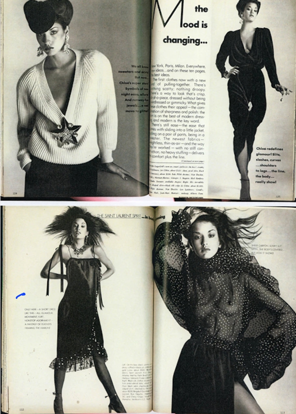 Yves Saint Laurent Fall 1978 Velvet and Lurex Wrap Dress