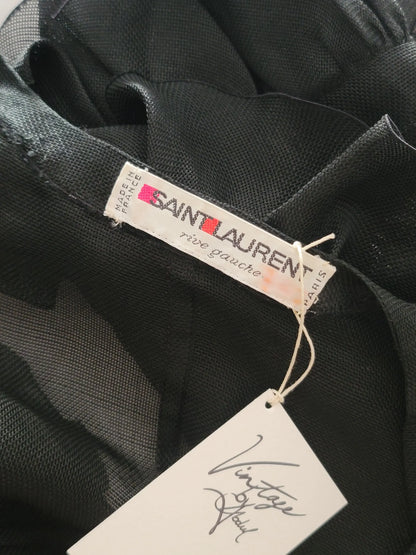 Saint Laurent Rive Gauche 1980s Black Silk bolero jacket