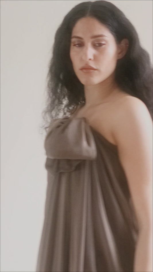 Yves Saint Laurent Haute Couture Spring 1998 Draped Silk Chiffon Gown