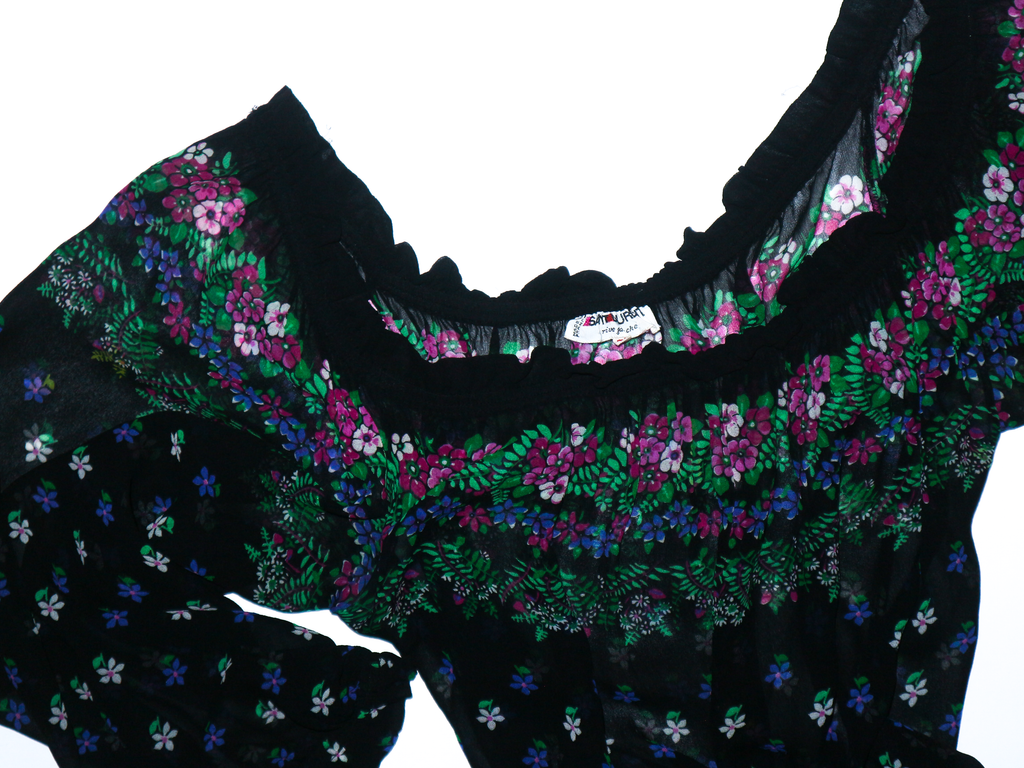 Saint Laurent Rive Gauche Spring 1977 Silk Top