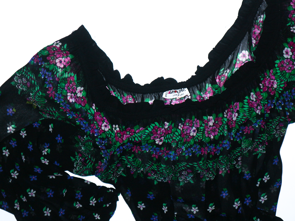 Saint Laurent Rive Gauche Spring 1977 Silk Top