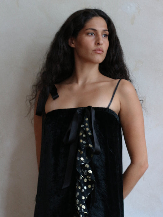 Yves Saint Laurent Fall 1978 Velvet and Lurex Wrap Dress