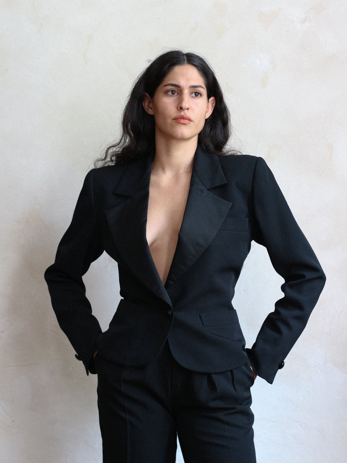 Yves Saint Laurent Tuxedo Jacket and Trouser Suit circa 1986