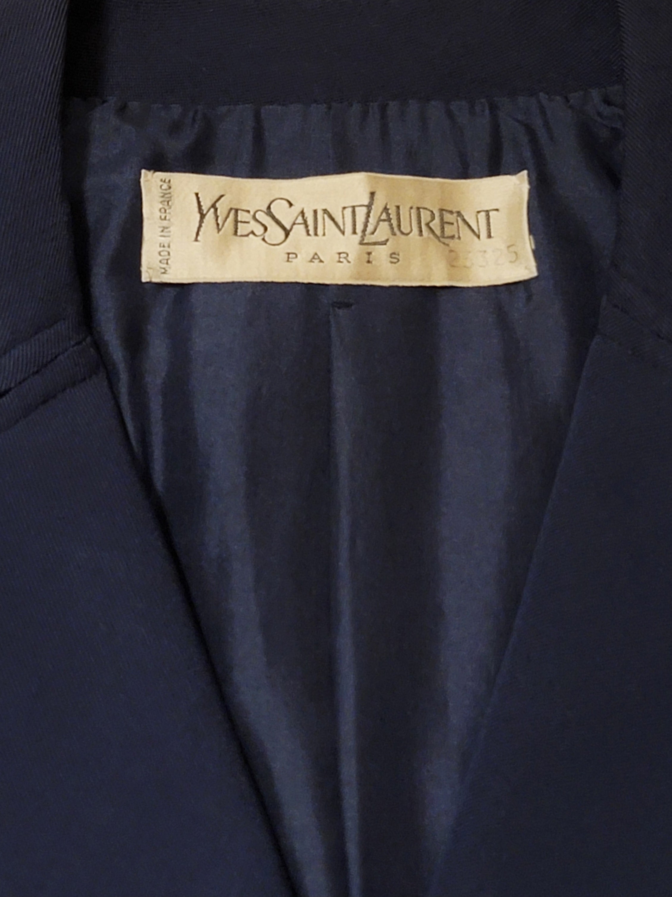 Yves Saint Laurent Haute Couture Wool Jacket Spring 1970