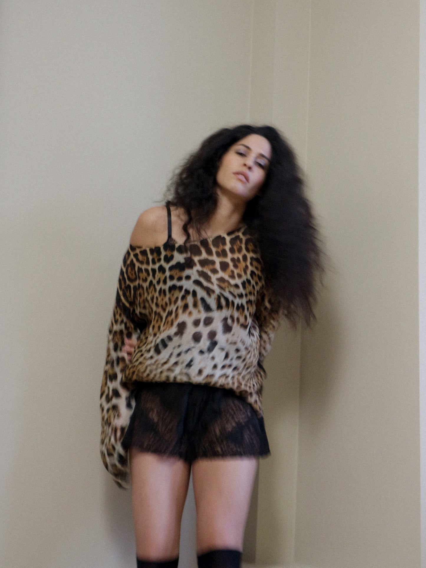 Yves Saint Laurent Tom Ford Leopard Silk Top 2003