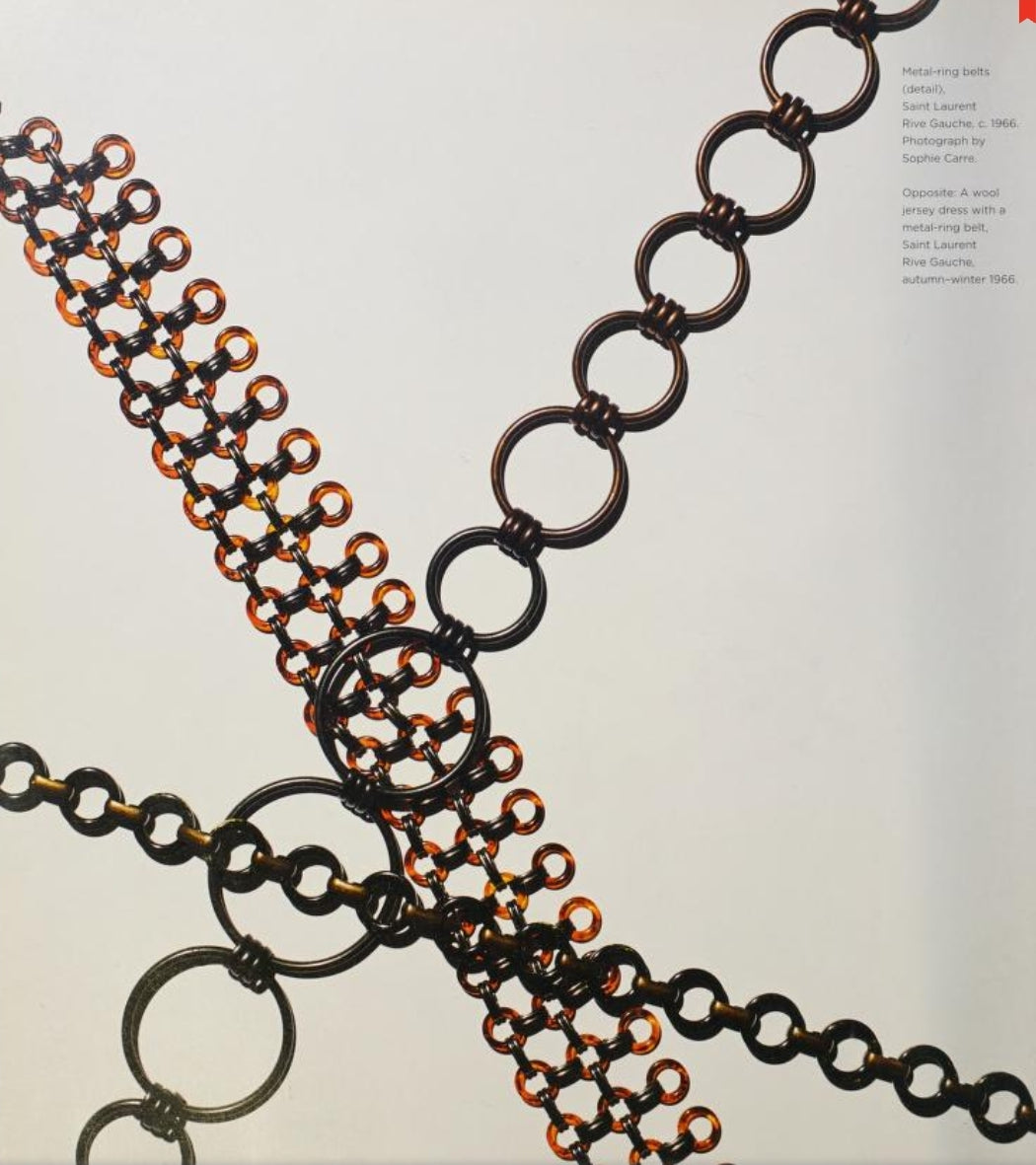 Yves Saint Laurent Rive Gauche Golden Chain Link Belt 1960s