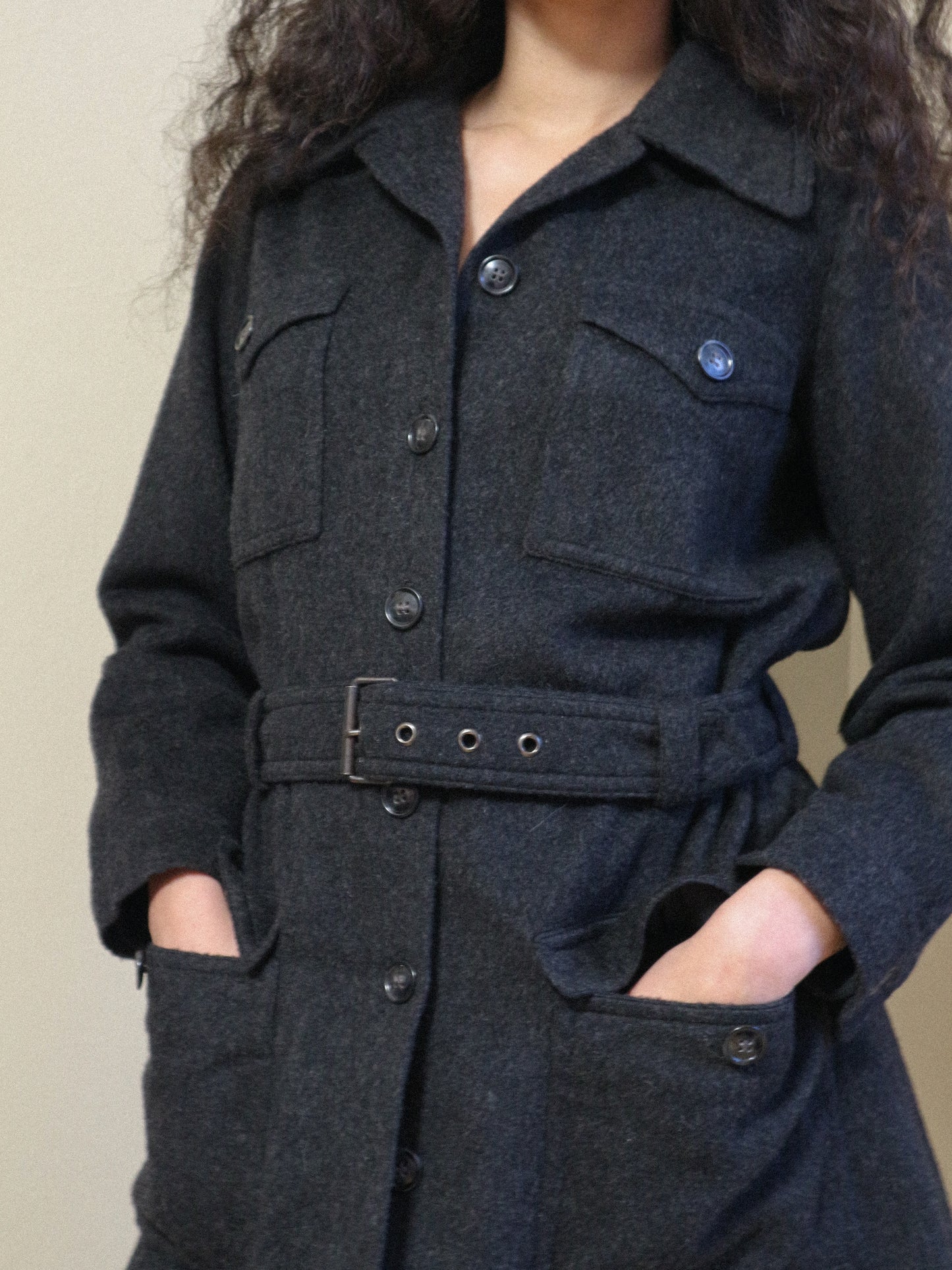 Yves Saint Laurent Military Wool Jacket circa 1969