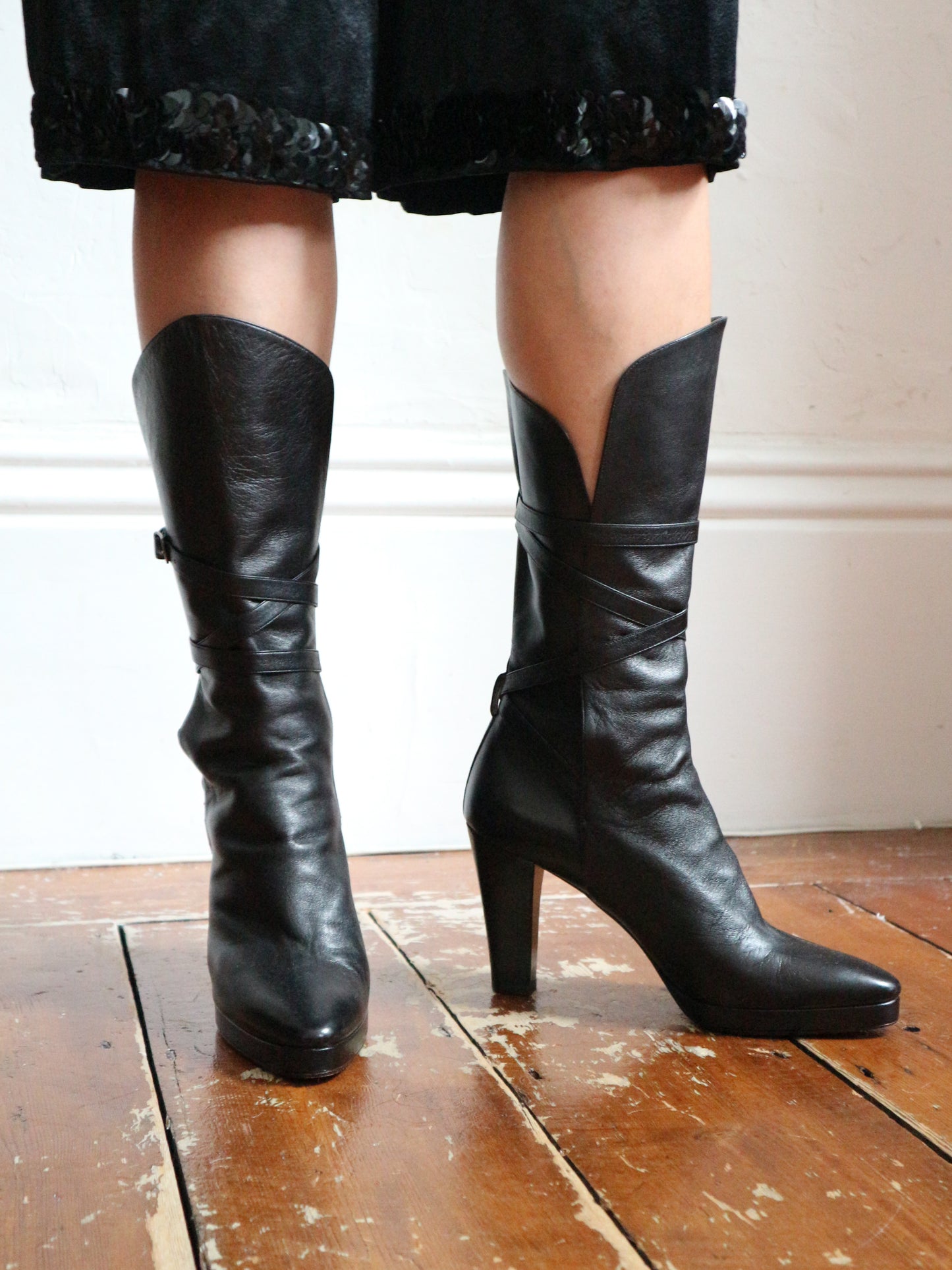 Yves Saint Laurent Fall 1993 Leather Boots