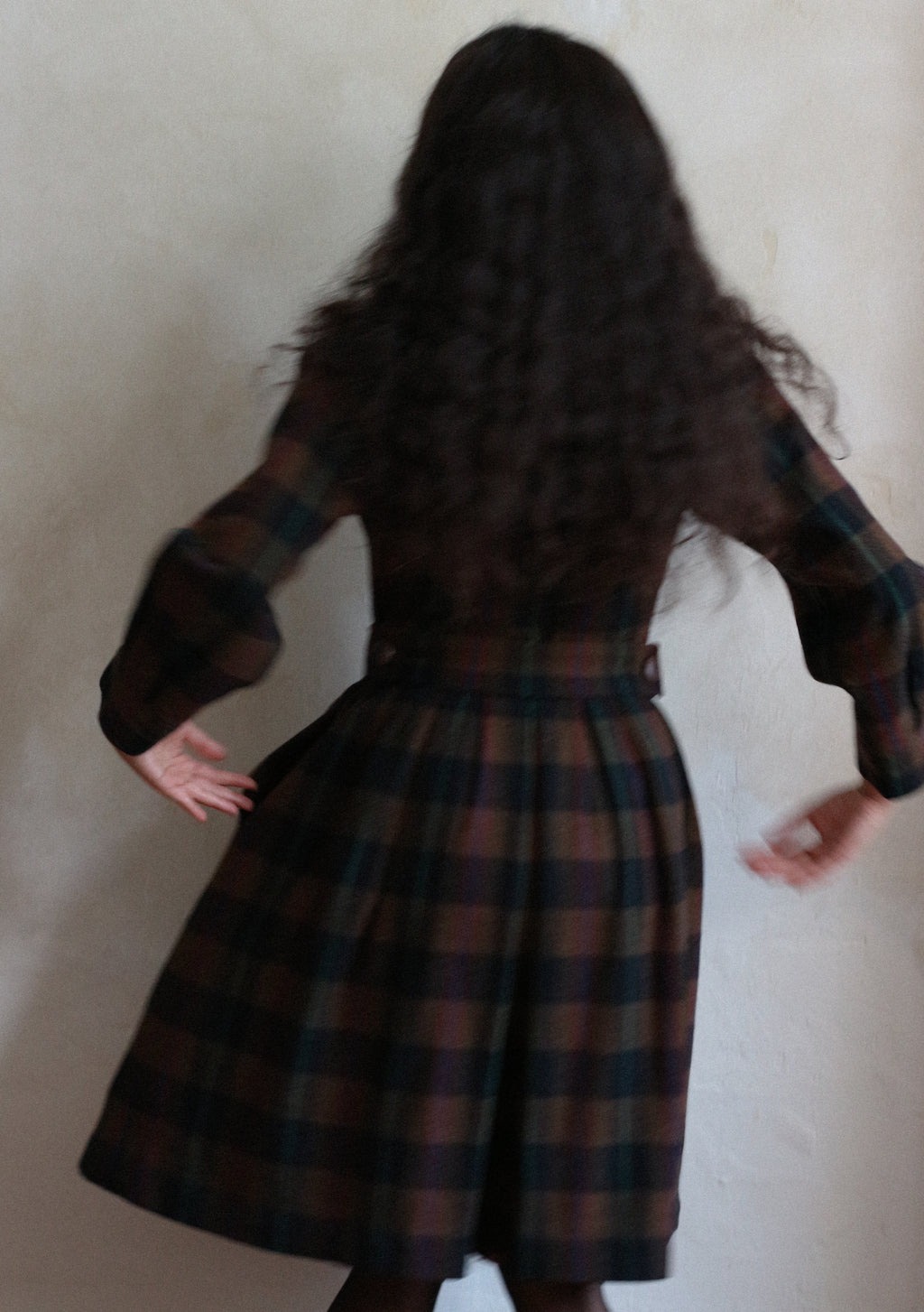 Yves Saint Laurent Rive Gauche Fall 1980 Brown Plaid Coat