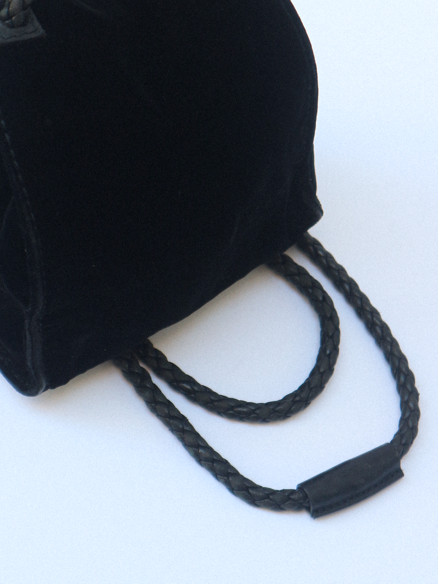 Yves Saint Laurent Black Velvet and Leather Shoulder Bag circa 2001-2004