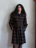 Yves Saint Laurent Rive Gauche Fall 1980 Brown Plaid Coat