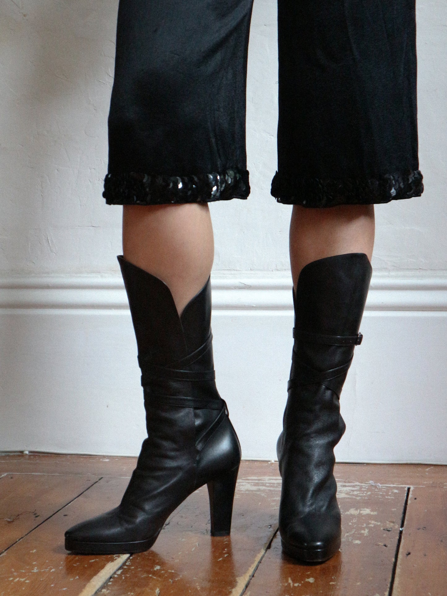 Yves Saint Laurent Fall 1993 Leather Boots