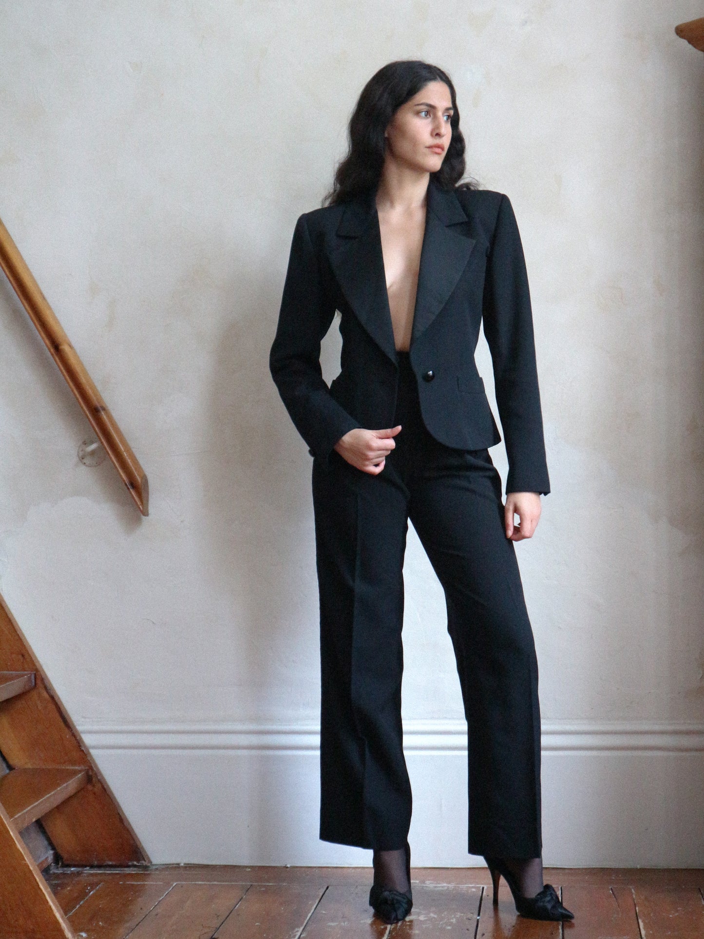Yves Saint Laurent Tuxedo Jacket and Trouser Suit circa 1986