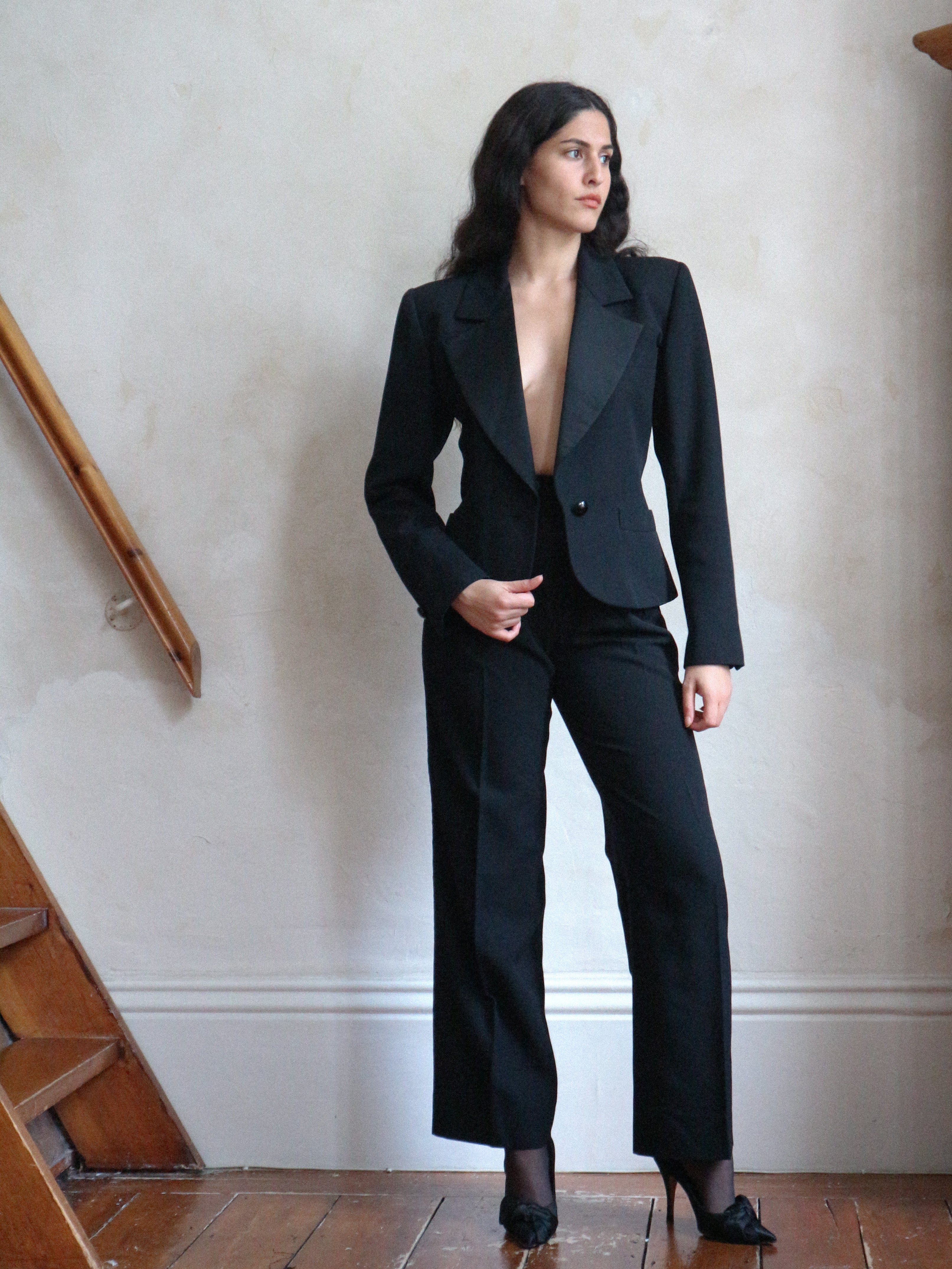 Yves Saint Laurent Tuxedo Jacket and Trouser Suit circa 1986