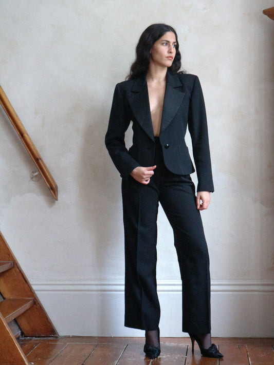 Yves Saint Laurent Tuxedo Jacket and Trouser Suit circa 1986