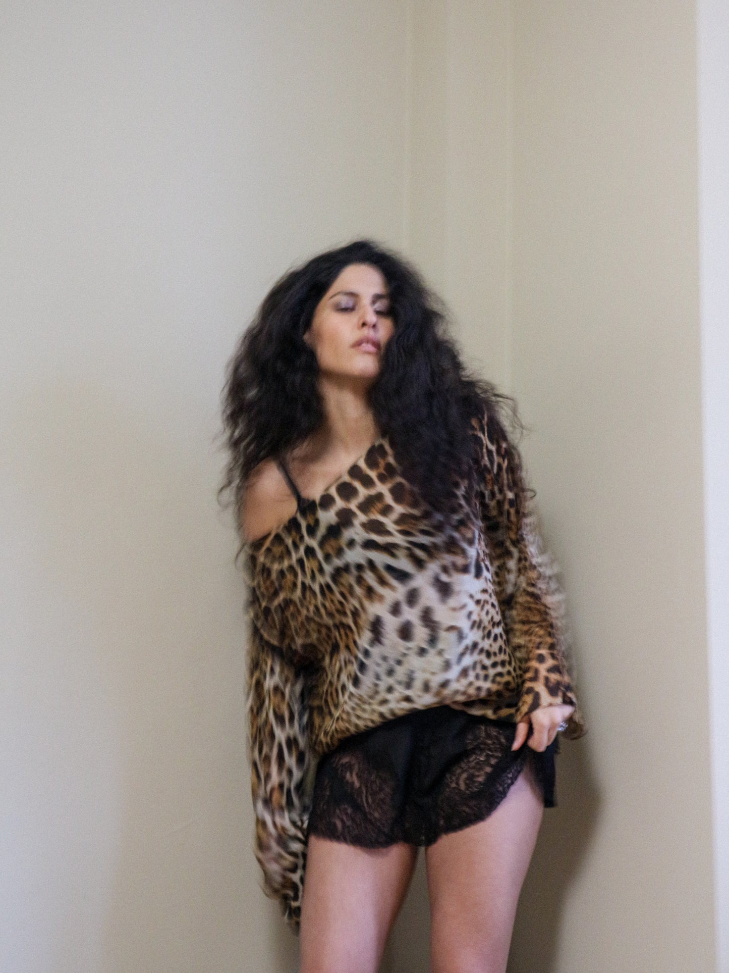 Yves Saint Laurent Tom Ford Leopard Silk Top 2003