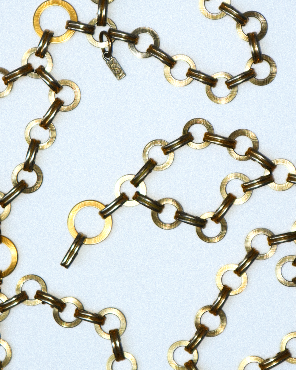 Yves Saint Laurent Rive Gauche Golden Chain Link Belt 1960s