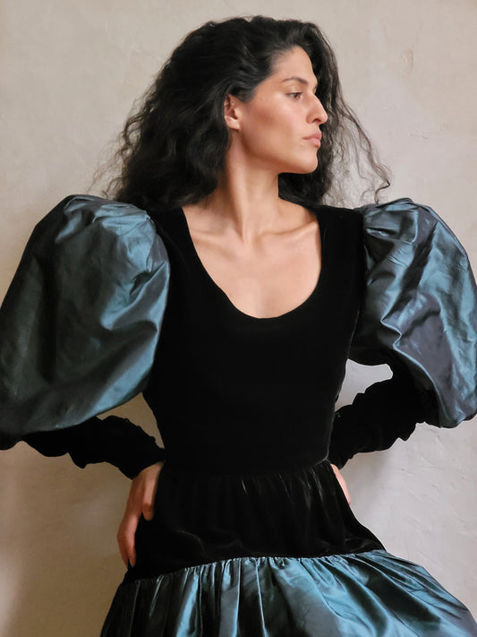 Yves Saint Laurent Rive Gauche Fall 1982 Tafetta Ballgown