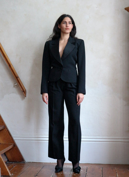 Yves Saint Laurent Tuxedo Jacket and Trouser Suit circa 1986