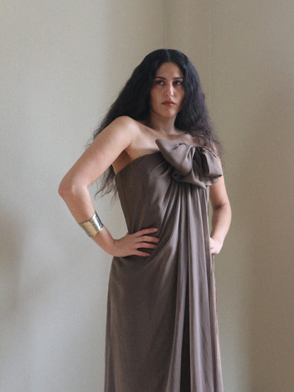 Yves Saint Laurent Haute Couture Spring 1998 Draped Silk Chiffon Gown